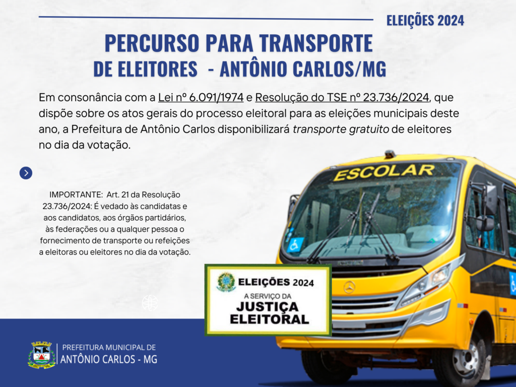 Transporte de Eleitores Eleições 2024