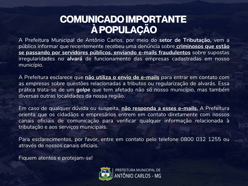 Comunicado Importante!